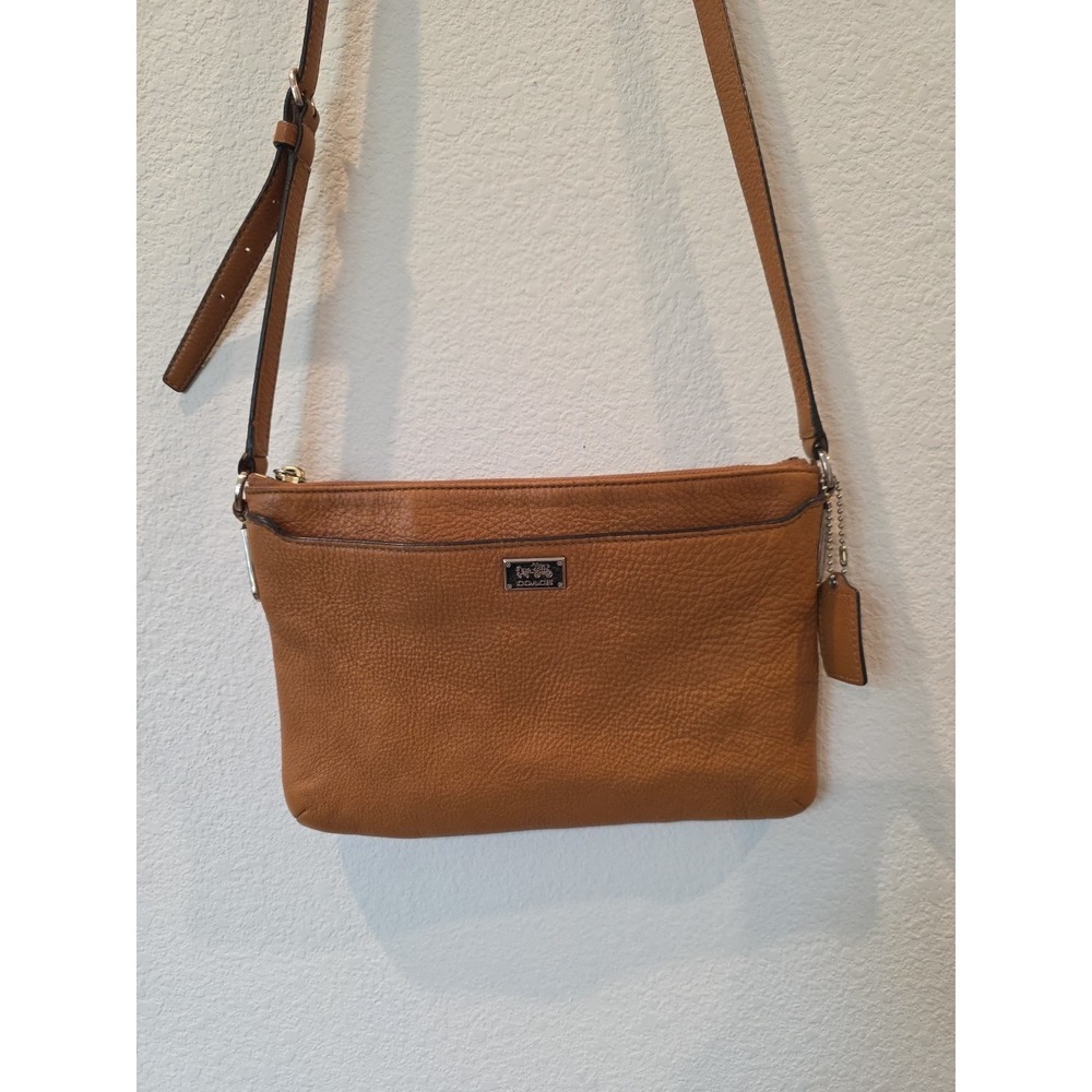 Coach Leather Crossbody Bag in Tan